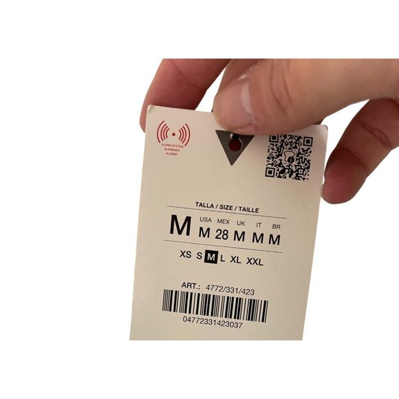 Zara Womens Mini Dress M Medium Pale Blue Ruffle Sleeve Trimmed 4772/331 NWT - Picture 7 of 16